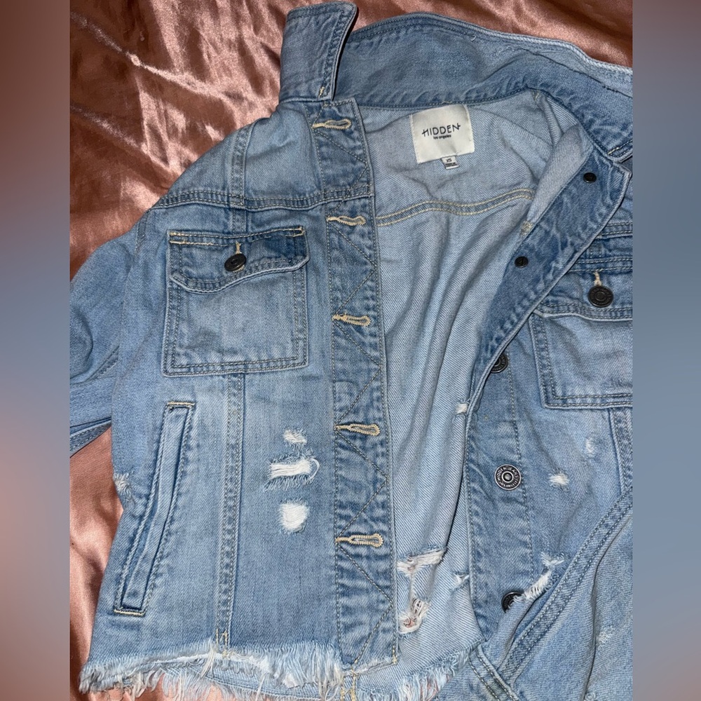 Blue Distressed Jean Jacket